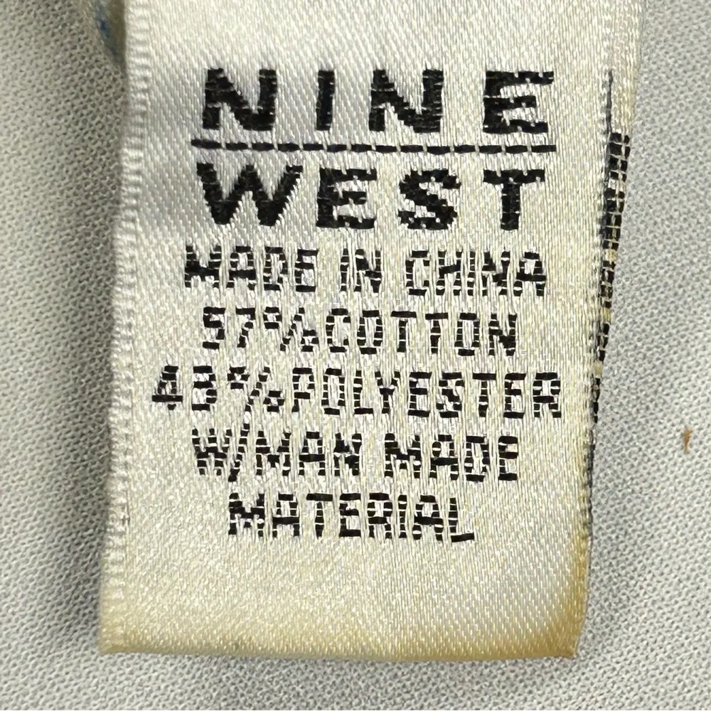 Nine West‎ Crossbody Bag Purse Small Adjust Strap Woven Zippers Tan Black Preppy